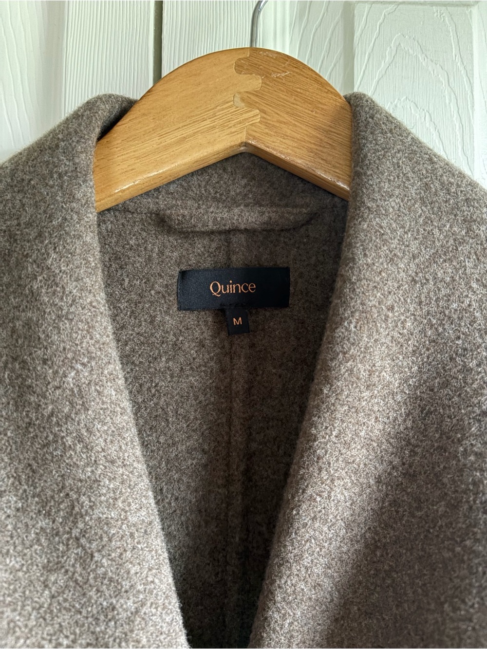 QUINCE Women's Double-Faced Merino Wool Draped Collar Short Wrap Coat - Picture 2 of 3